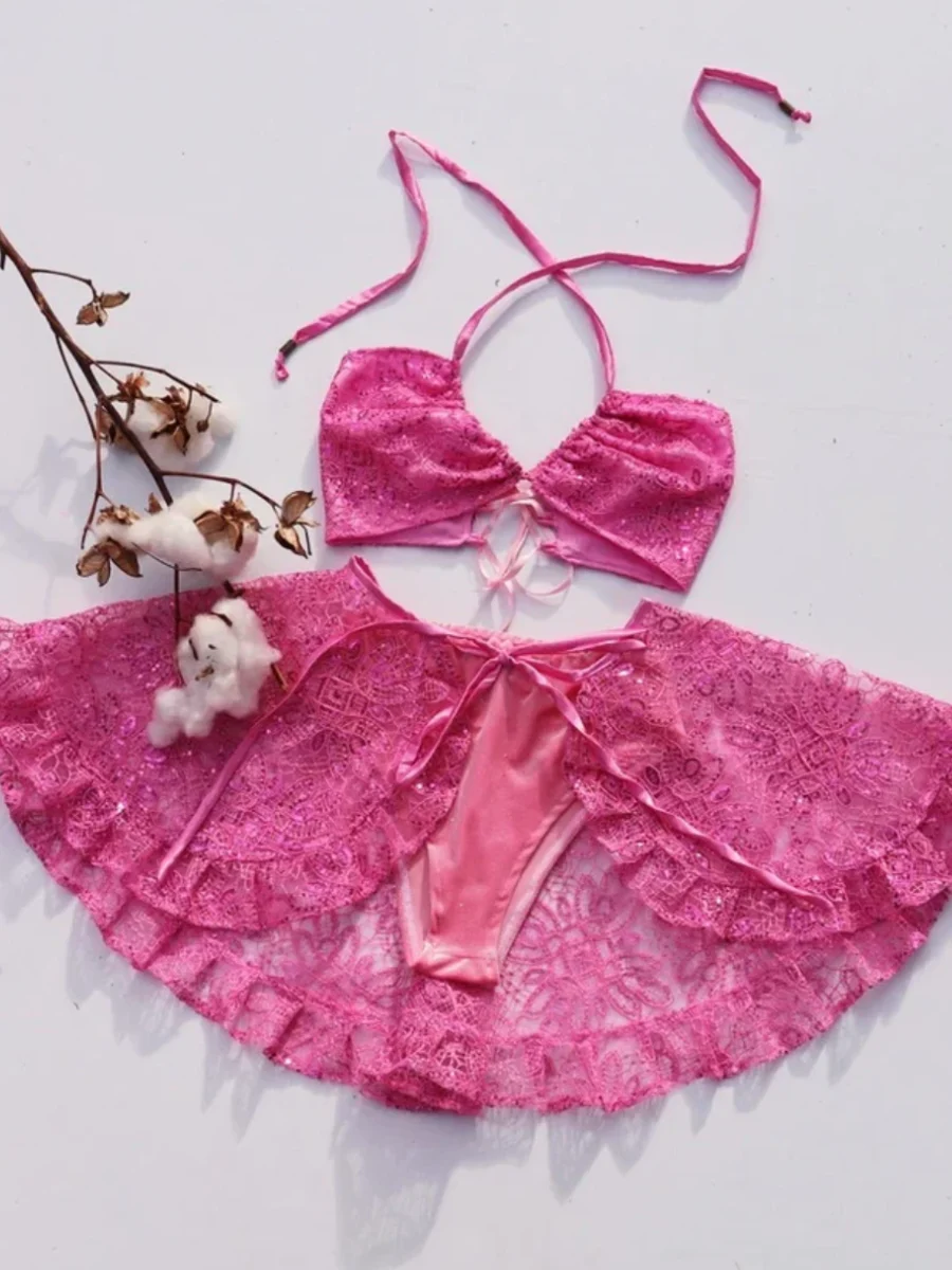 Romantic Pink Lace Set - Casa Annie Bali our works image 1